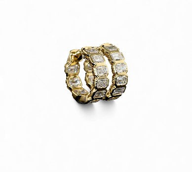 14k Yellow Gold Lab Grown Diamond Earrings 1.80 cttw