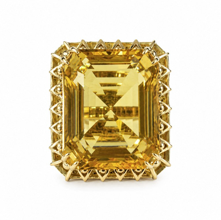 Estate 18k Yellow Gold Orthoclase Ring