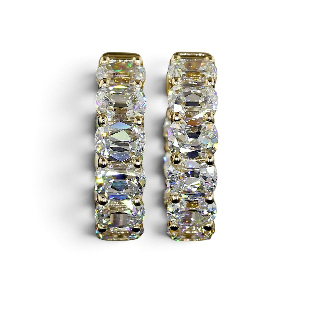14k Yellow Lab Grown Diamond Earrings 3.79 cttw