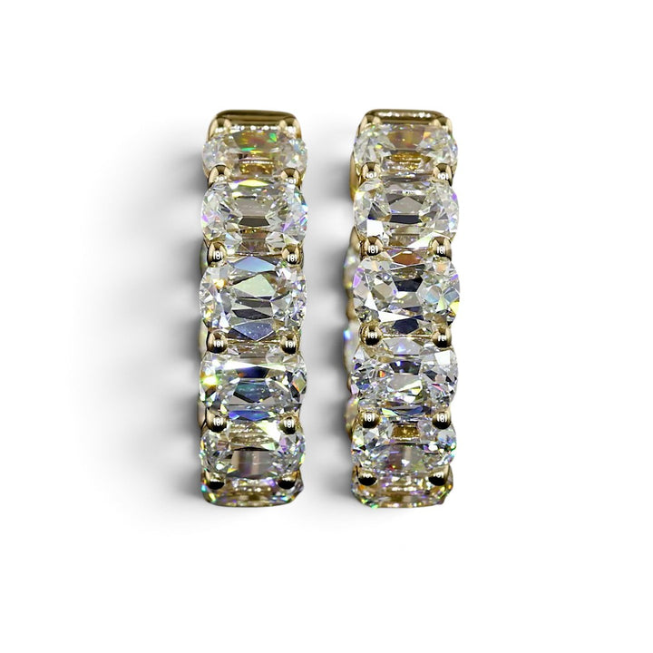 14k Yellow Lab Grown Diamond Earrings 3.79 cttw