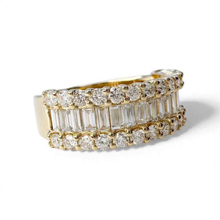 14k Yellow Gold Lab Grown Diamond Wedding Band