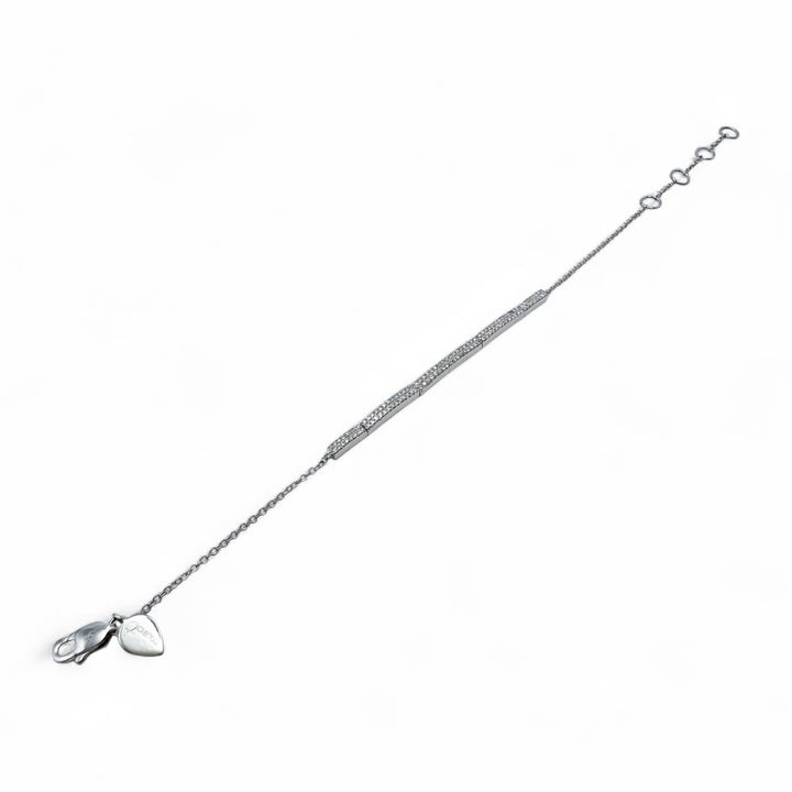 14k White Gold Bar Estate Bracelet