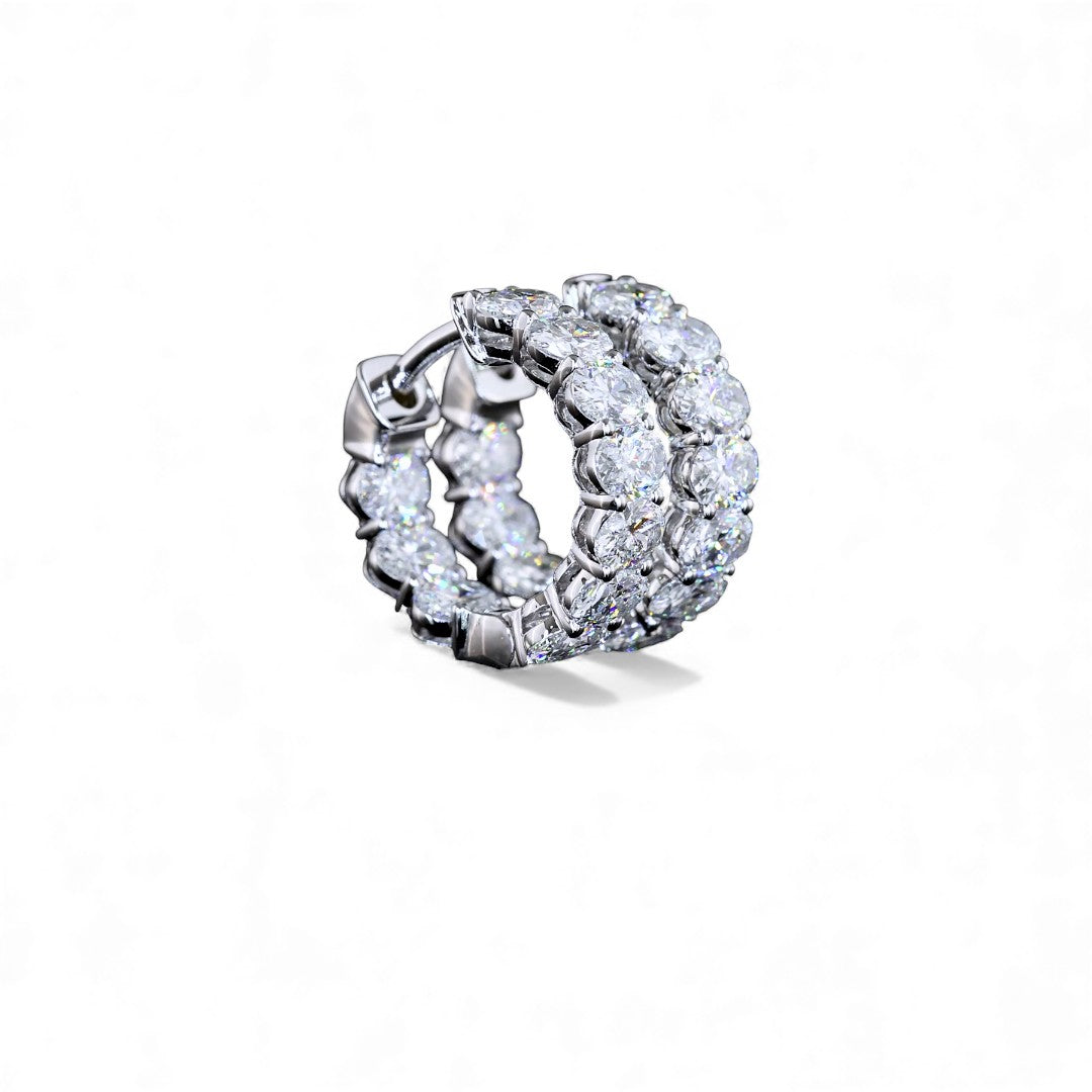 14k White Gold Lab Grown Diamond Earrings 5.20cttw