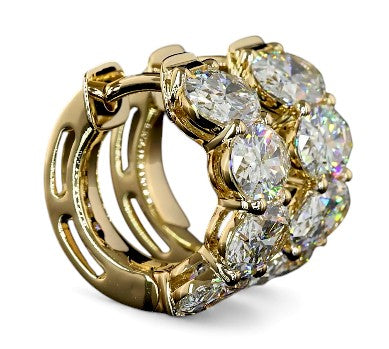 14k Yellow Gold Lab Grown Diamond Earrings 3.62 cttw