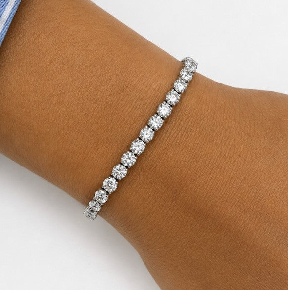 14k White Lab Grown Diamond Bracelet 10.00 cttw