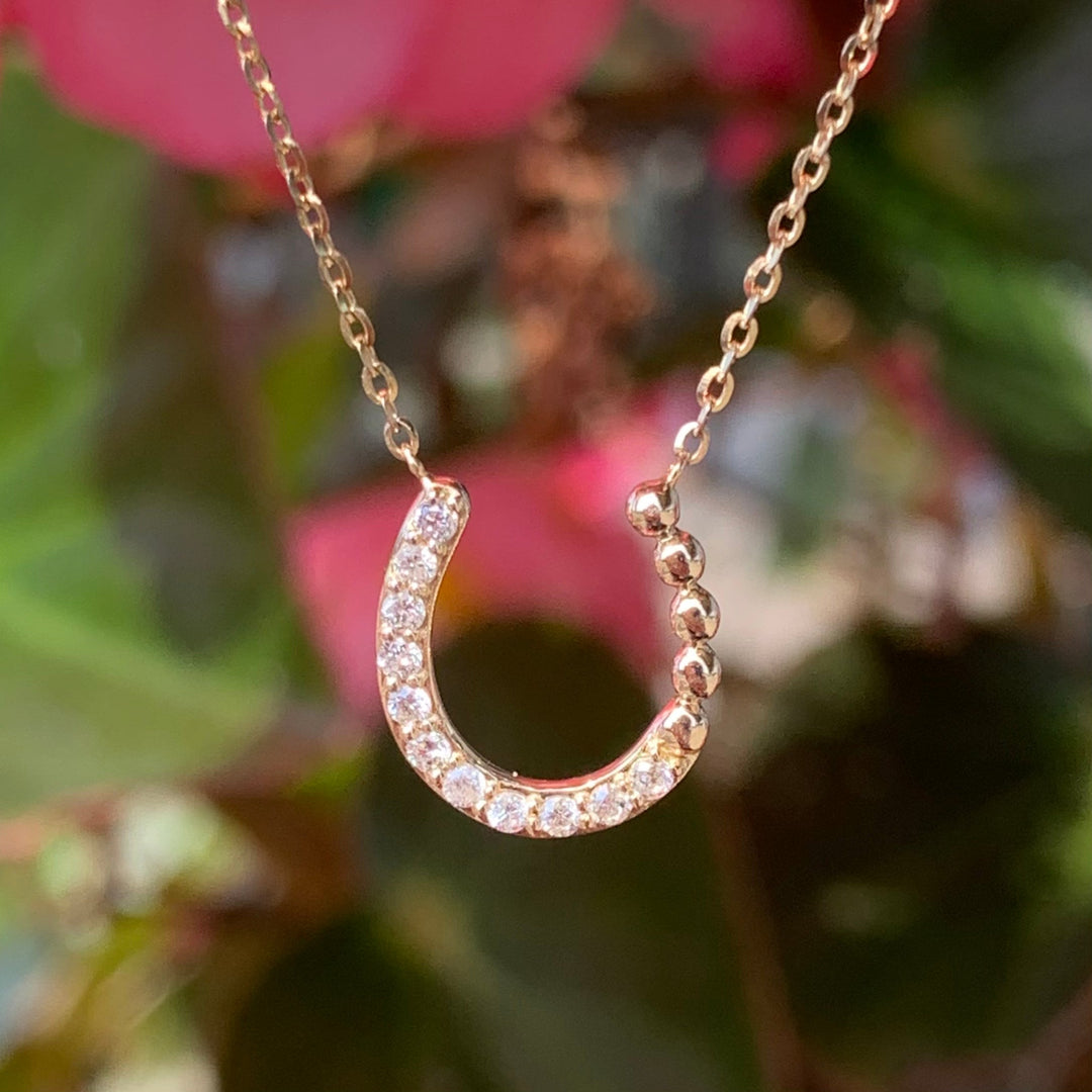 14k Yellow Gold Diamond Necklace