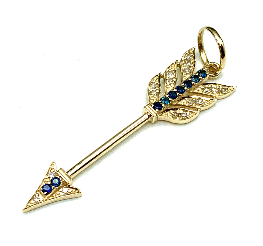 14k Yellow Gold Diamond Pendants