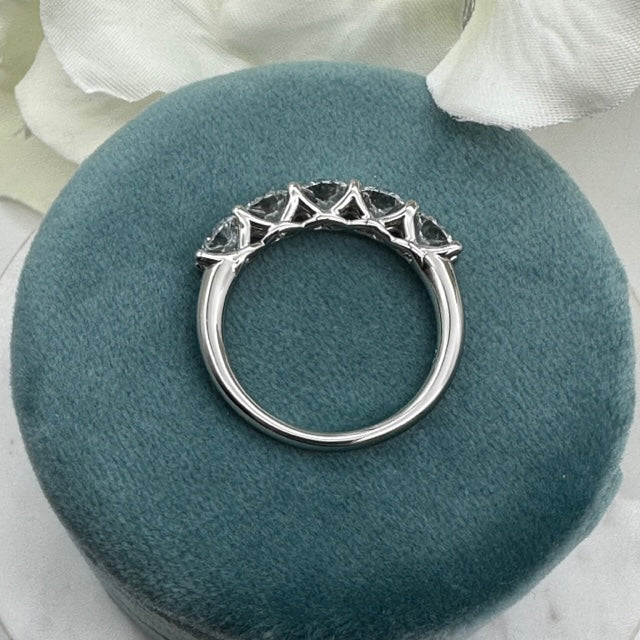 Platinum White Gold Prong Set 2.65ctw Round Lab Grown Diamond Wedding Band