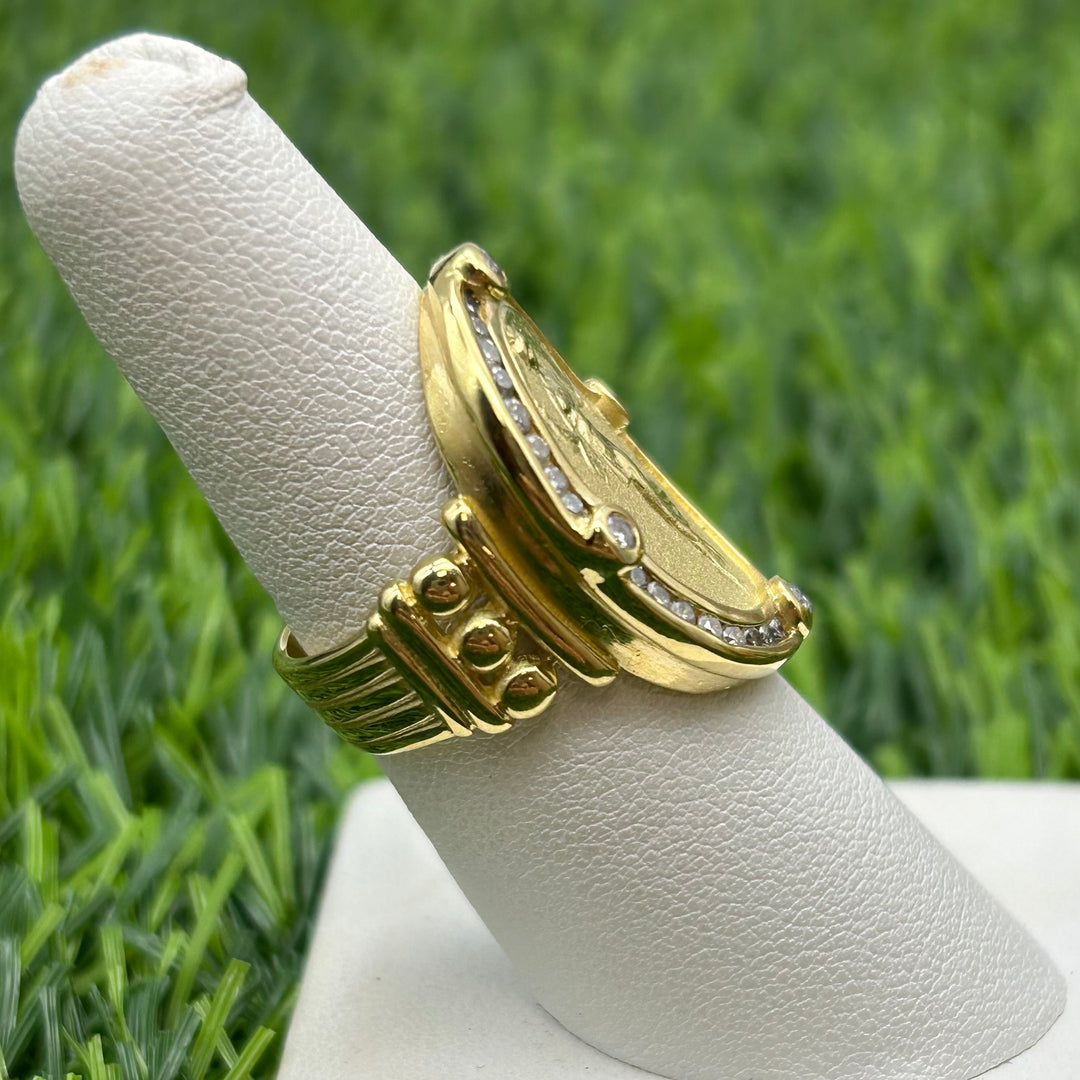 18k Yellow Gold Estate Designer Ring
