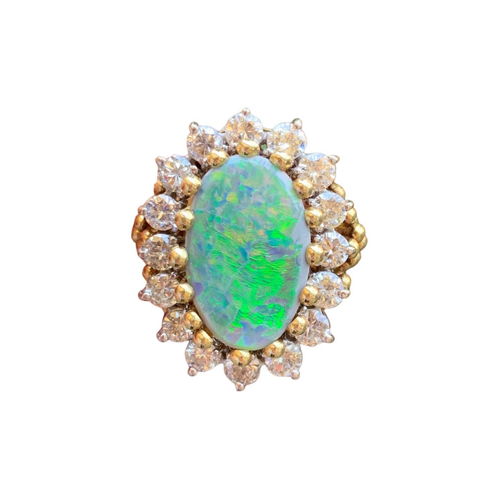 18k Yellow Gold Cocktail Estate Ring