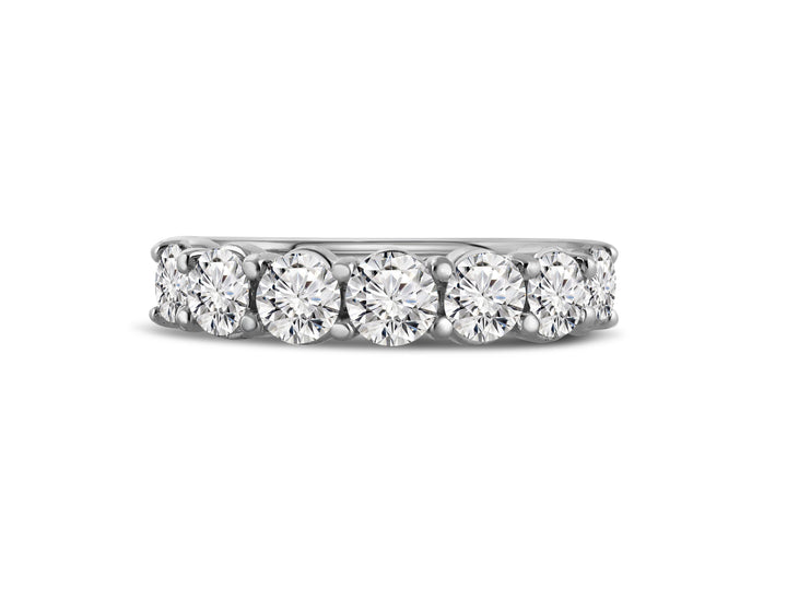 Platinum Shared Prong 1.47ctw Round Diamond Wedding Band