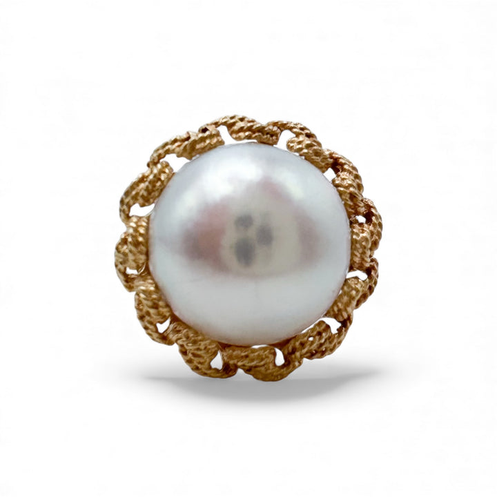 14k Yellow Gold Pearl Estate Ring