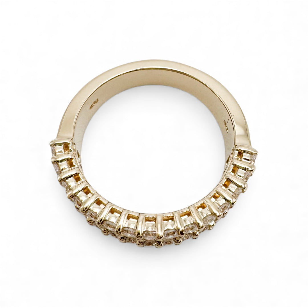 14k Yellow Gold Lab Grown Diamond Wedding Band