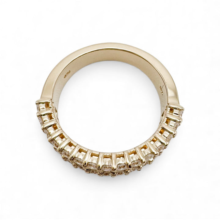 14k Yellow Gold Lab Grown Diamond Wedding Band