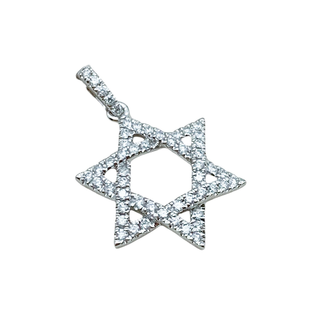 14k White Gold Diamond Pendants