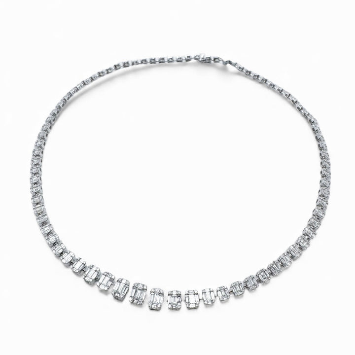 18k White Gold Diamond Tennis Necklace