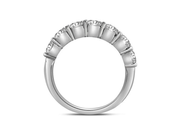 Platinum Shared Prong 1.47ctw Round Diamond Wedding Band
