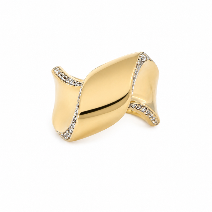 14k Yellow Gold Diamond Estate Ring