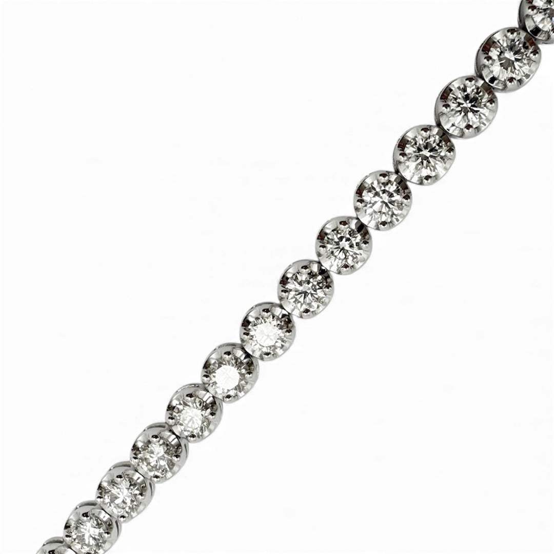 14k White Gold Tennis 5.20cttw Diamond Bracelet