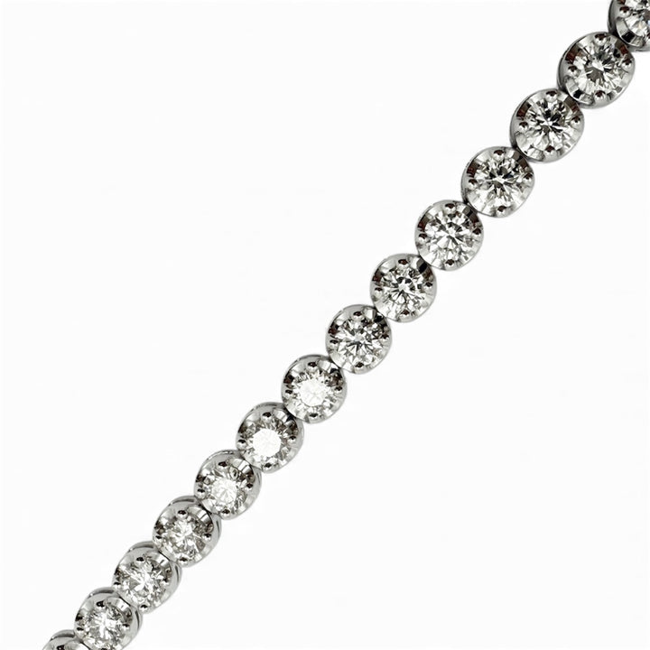 14k White Gold Tennis 5.20cttw Diamond Bracelet