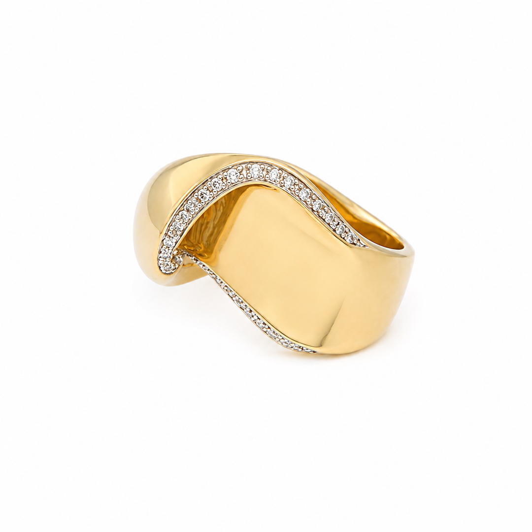 14k Yellow Gold Diamond Estate Ring