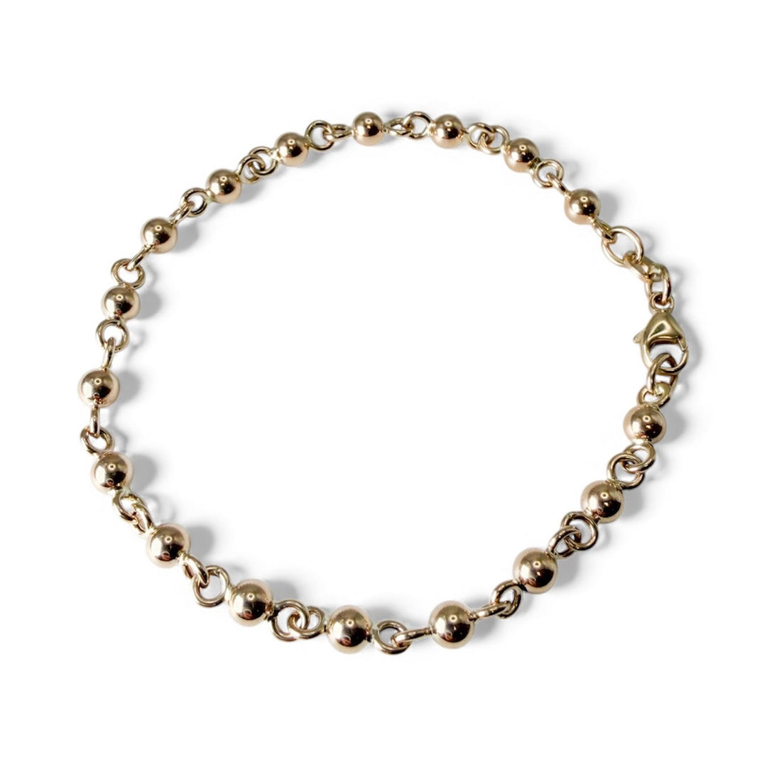 14k Yellow Gold Bead Bracelet
