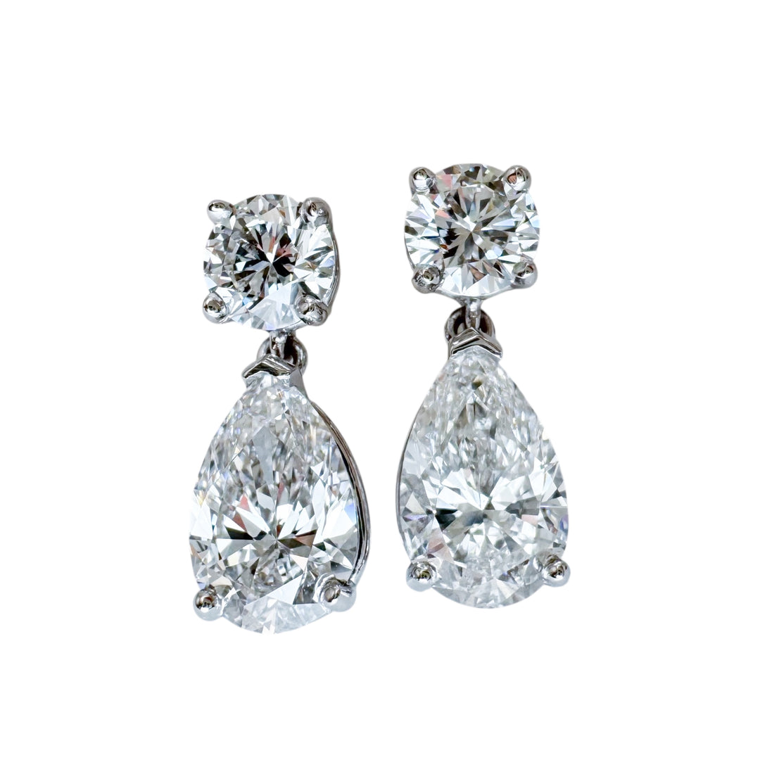 14k White Gold Lab Grown Diamond Earrings
