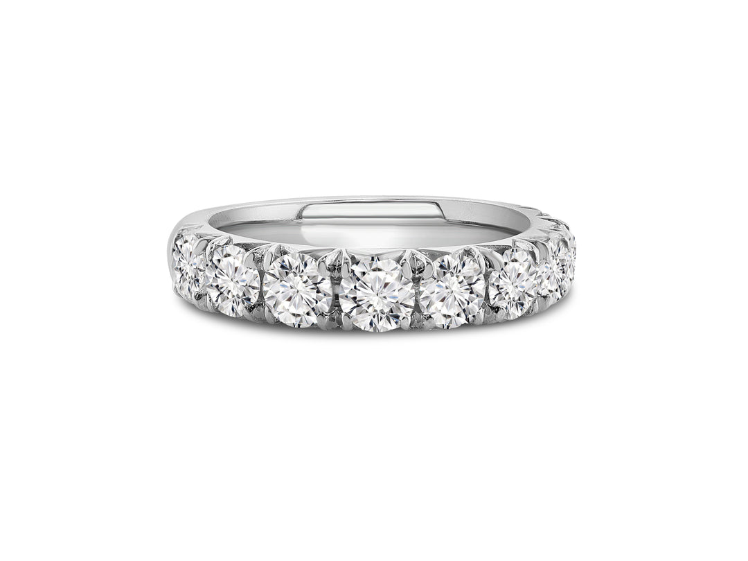 Platinum Prong Set 1.70ctw Round Diamond Wedding Band