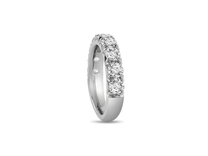 Platinum Prong Set 1.70ctw Round Diamond Wedding Band