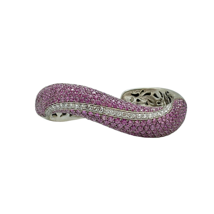 18k White Gold Estate Diamond Designer Bracelet