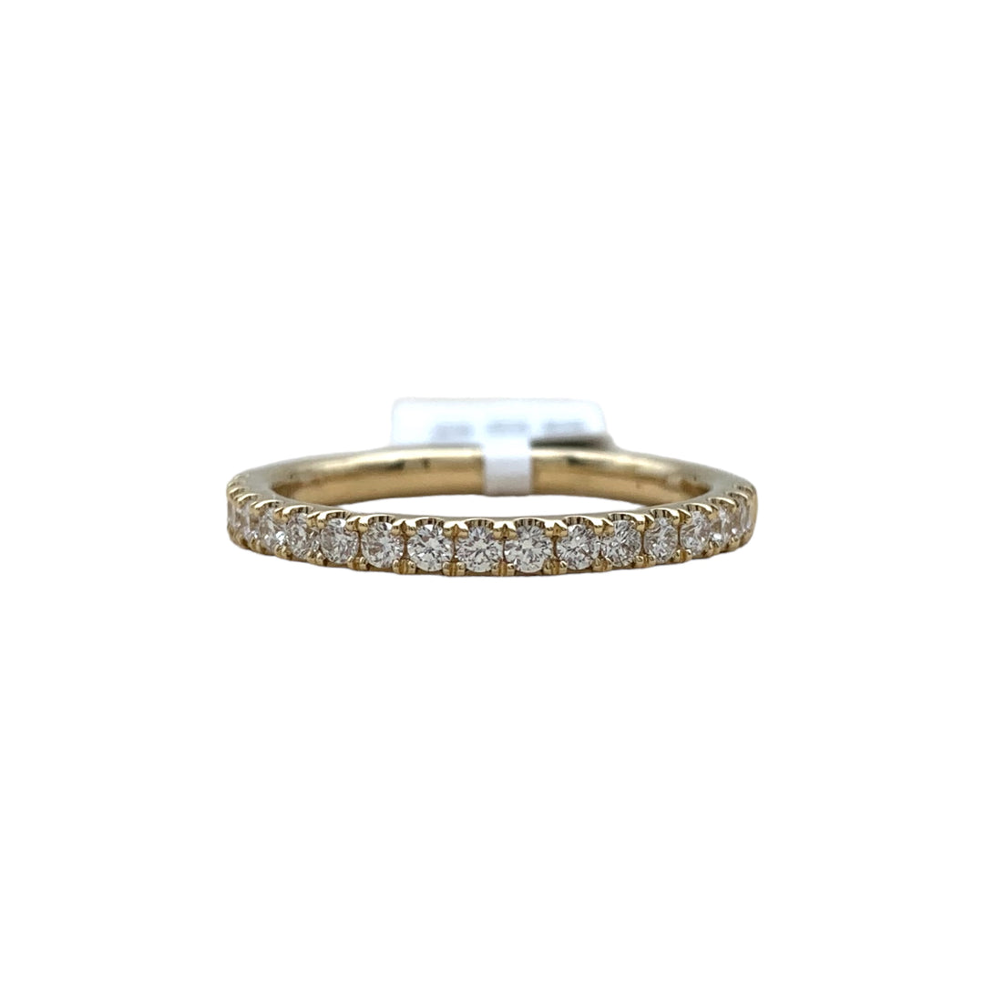 14k Yellow Gold Prong Set 0.43ctw Round Diamond Wedding Band