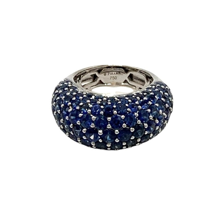 18k White Gold Estate Sapphire Designer Ring