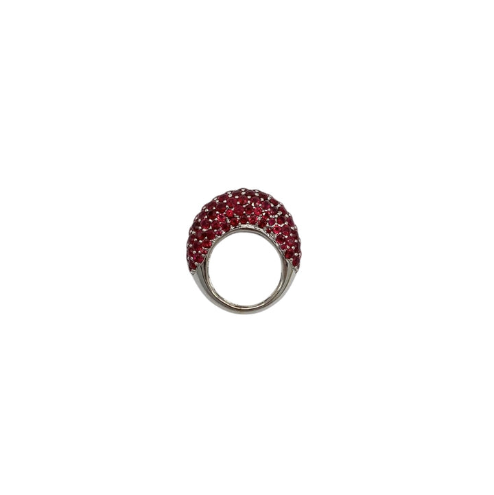 18k White Gold Estate Ruby Designer Ring