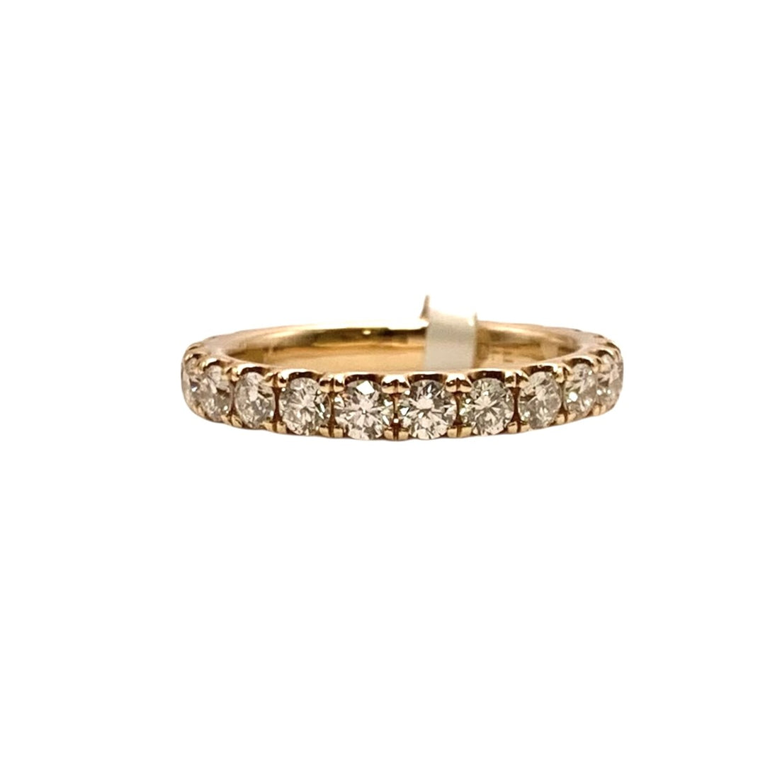 14k Yellow Gold Eternity 1.30ctw Round Diamond Wedding Band