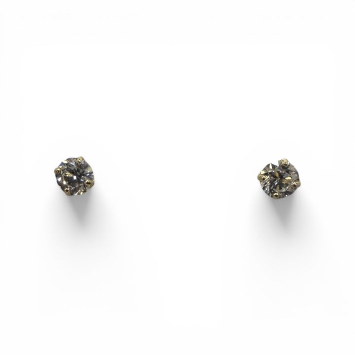 14k Yellow Gold CZ Stud Children&