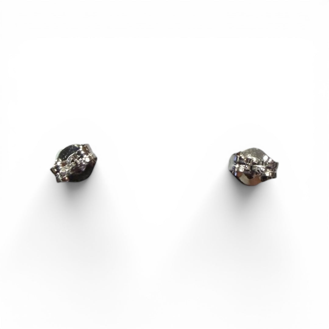 14k White Gold CZ Stud Children&