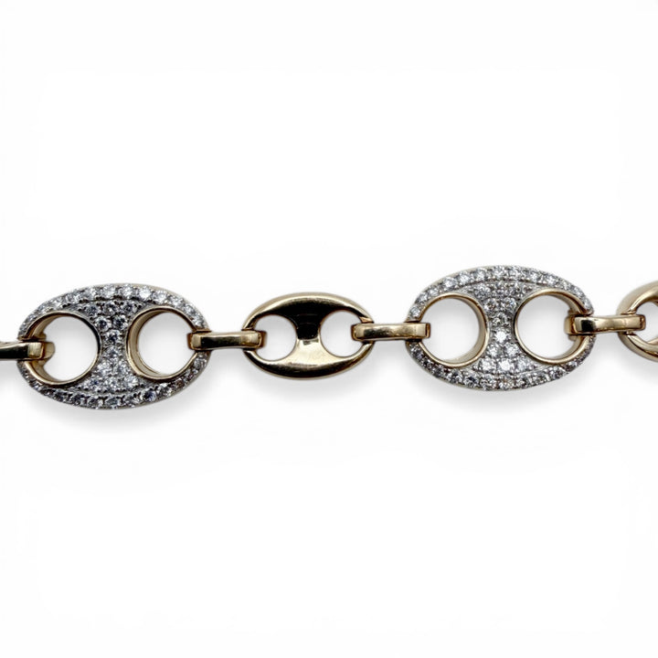 14k Yellow Gold Mariner Diamond Bracelet