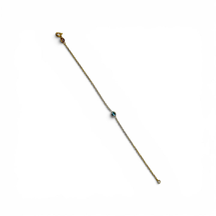 14k Yellow Gold December Birthstone Bracelet