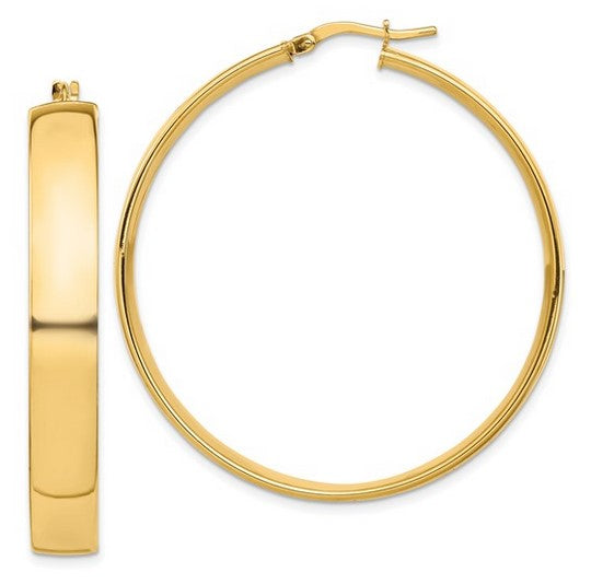 14k Yellow Gold Large Hoop Earrings