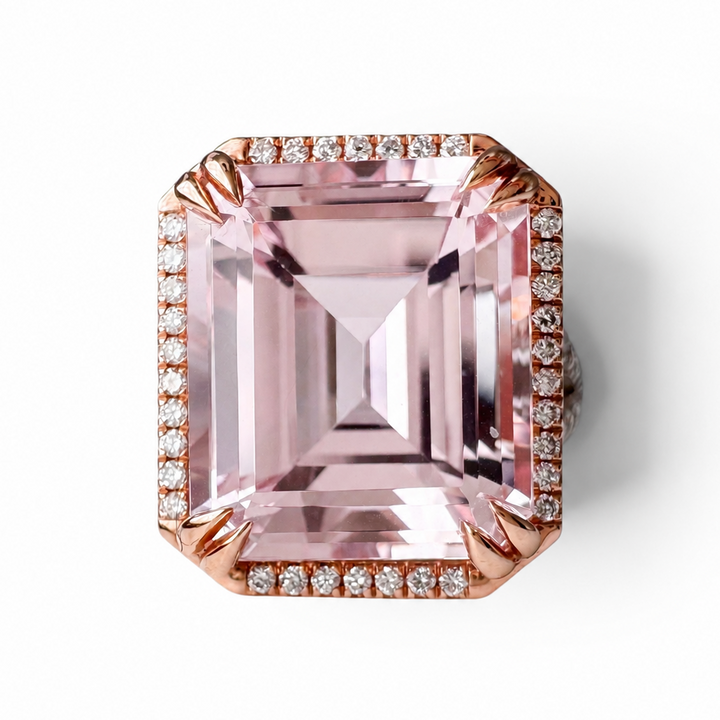 14k Two Tone Kunzite Gemstone Ring