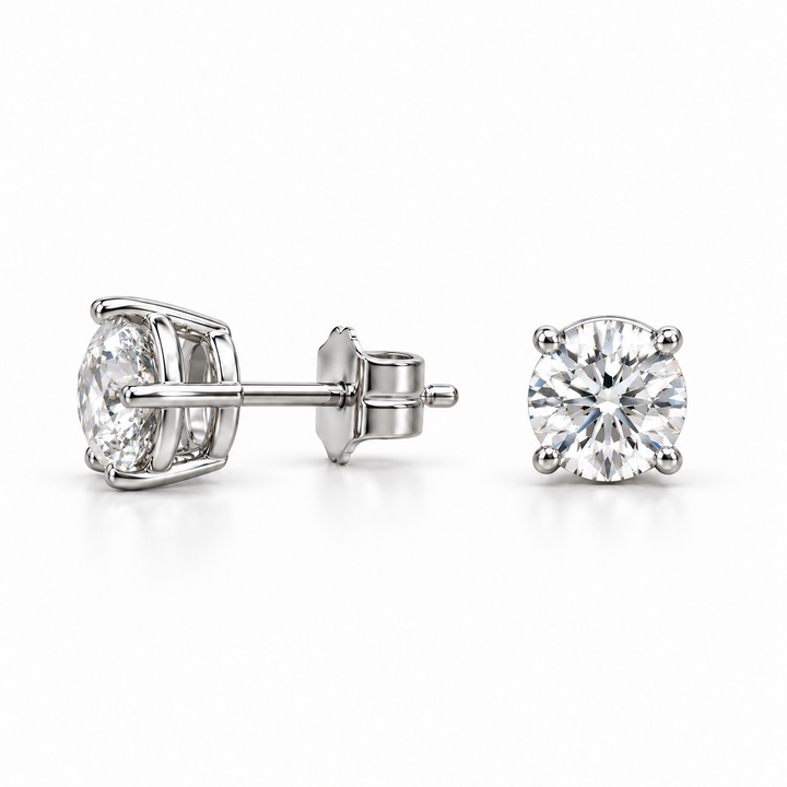 14k White Lab Grown Diamond Studs 0.82 cttw