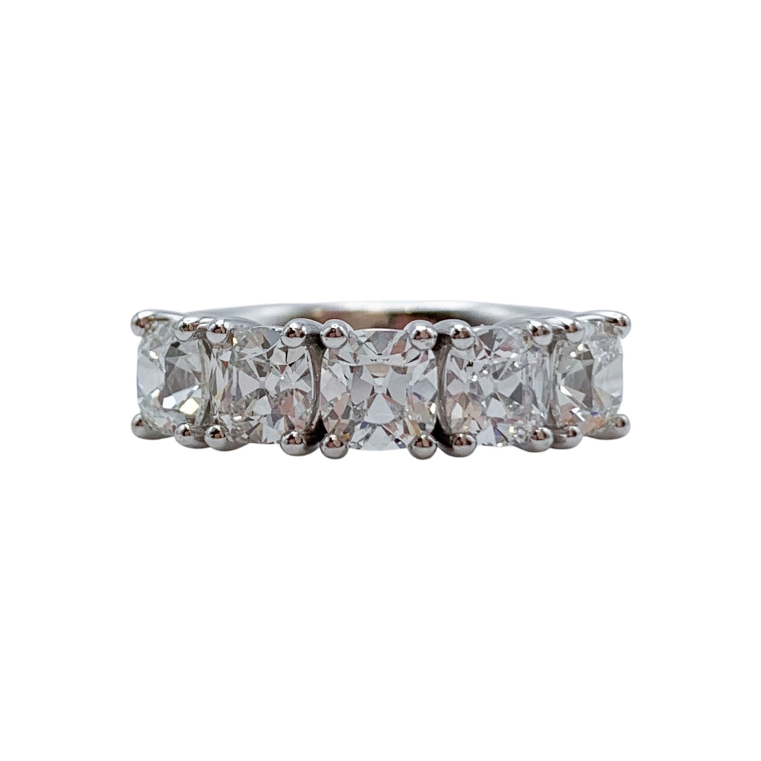 Platinum 5 Stone Diamond Lab Grown Estate Ring