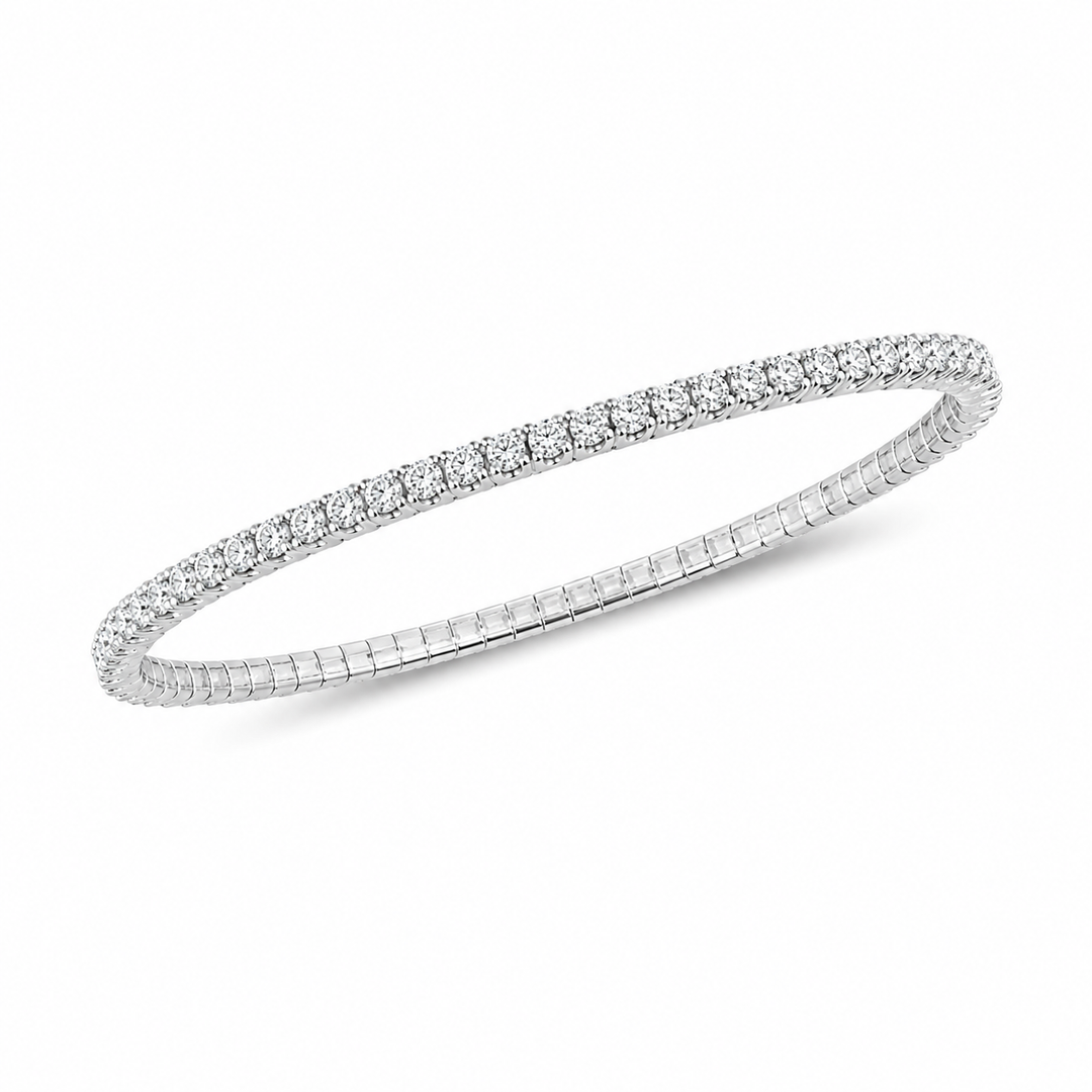 14k White Gold Tennis Diamond Bracelet