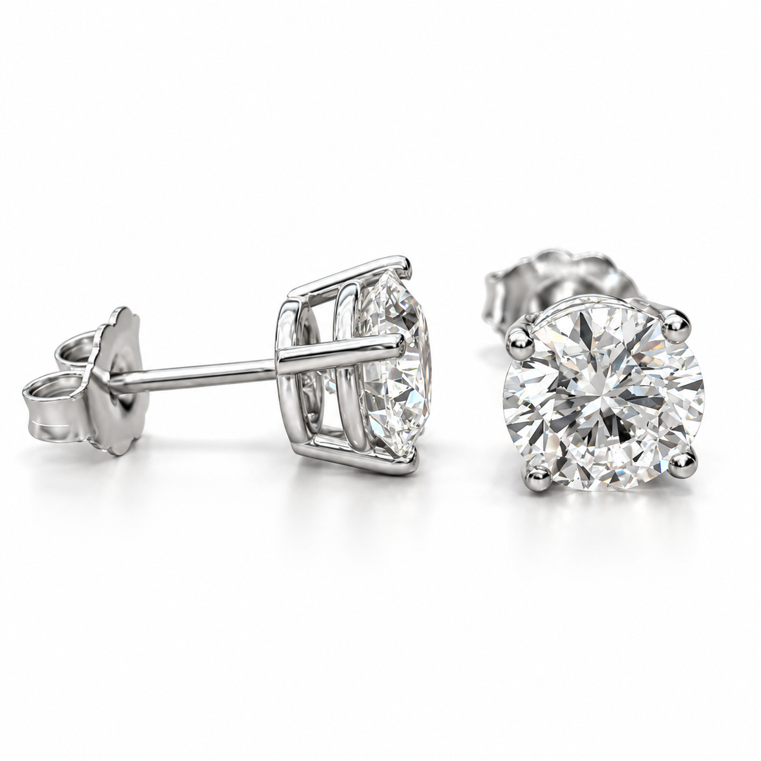 14k White Lab Grown Diamond Earrings 2.10cttw
