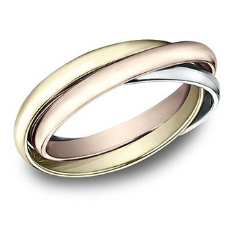 14k Tri-Color Fashion Ring