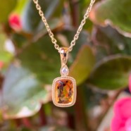 14k Yellow Gold Diamond Pendants