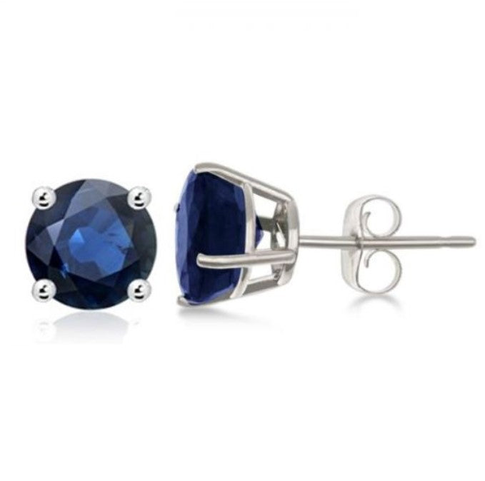 14k Stud Sapphires Earrings