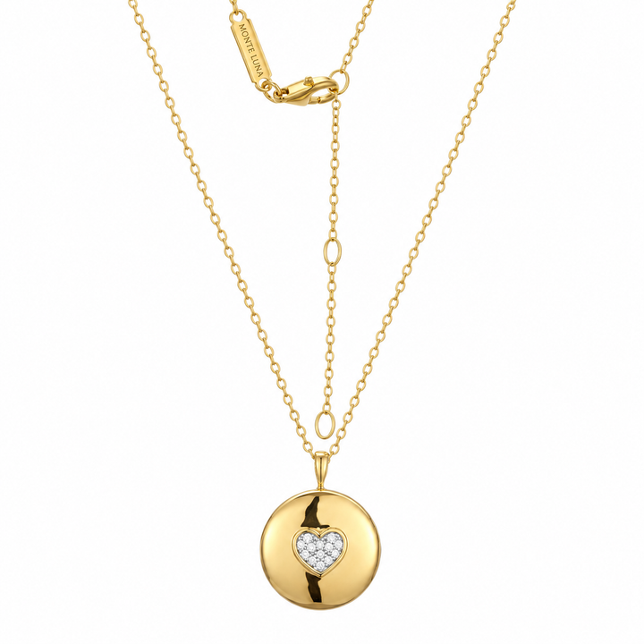 Gold-Plated Sterling Silver Heart Locket Necklace