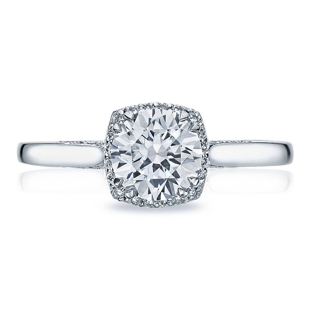 Platinum Halo Engagement Ring