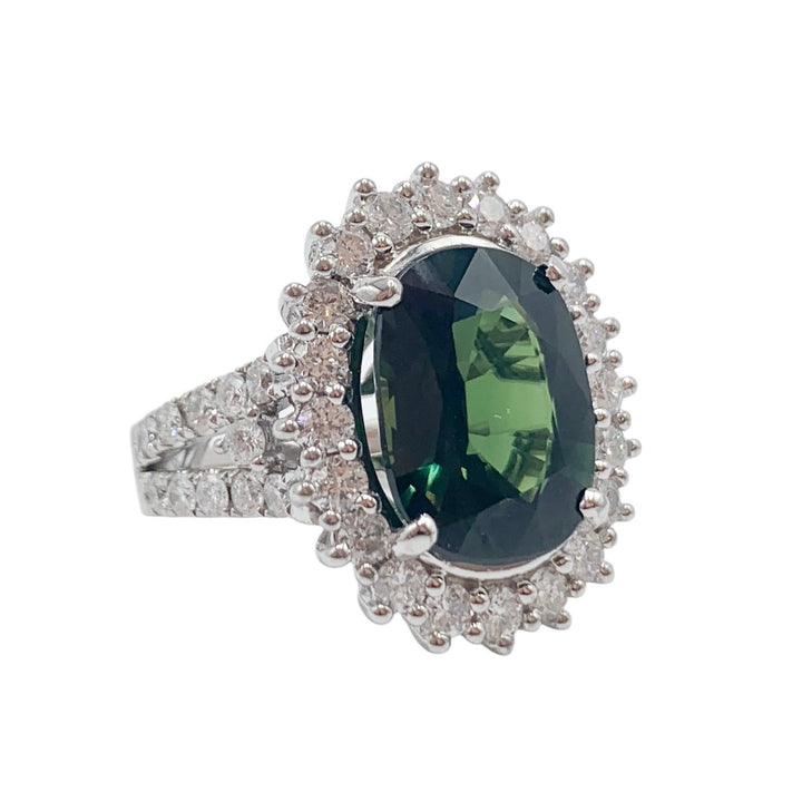 14k White Gold Sapphire Gemstone Ring